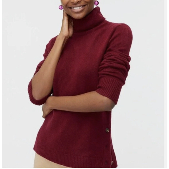 J. Crew Factory Sweaters - J. Crew Factory Button Turtleneck in Extra-soft Yarn Size S